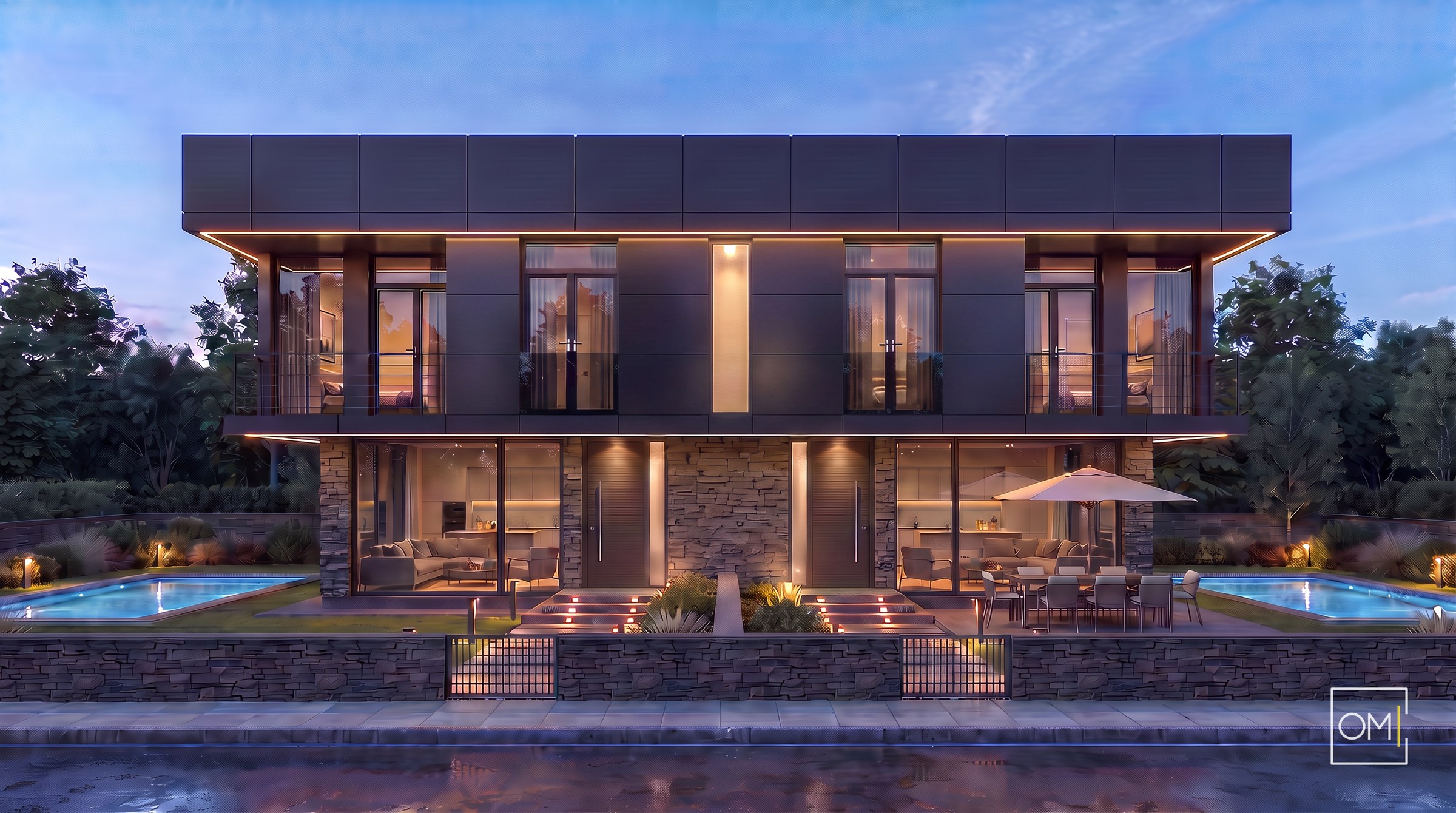 Çakırlar Yalı Villaları — cephe detayı
