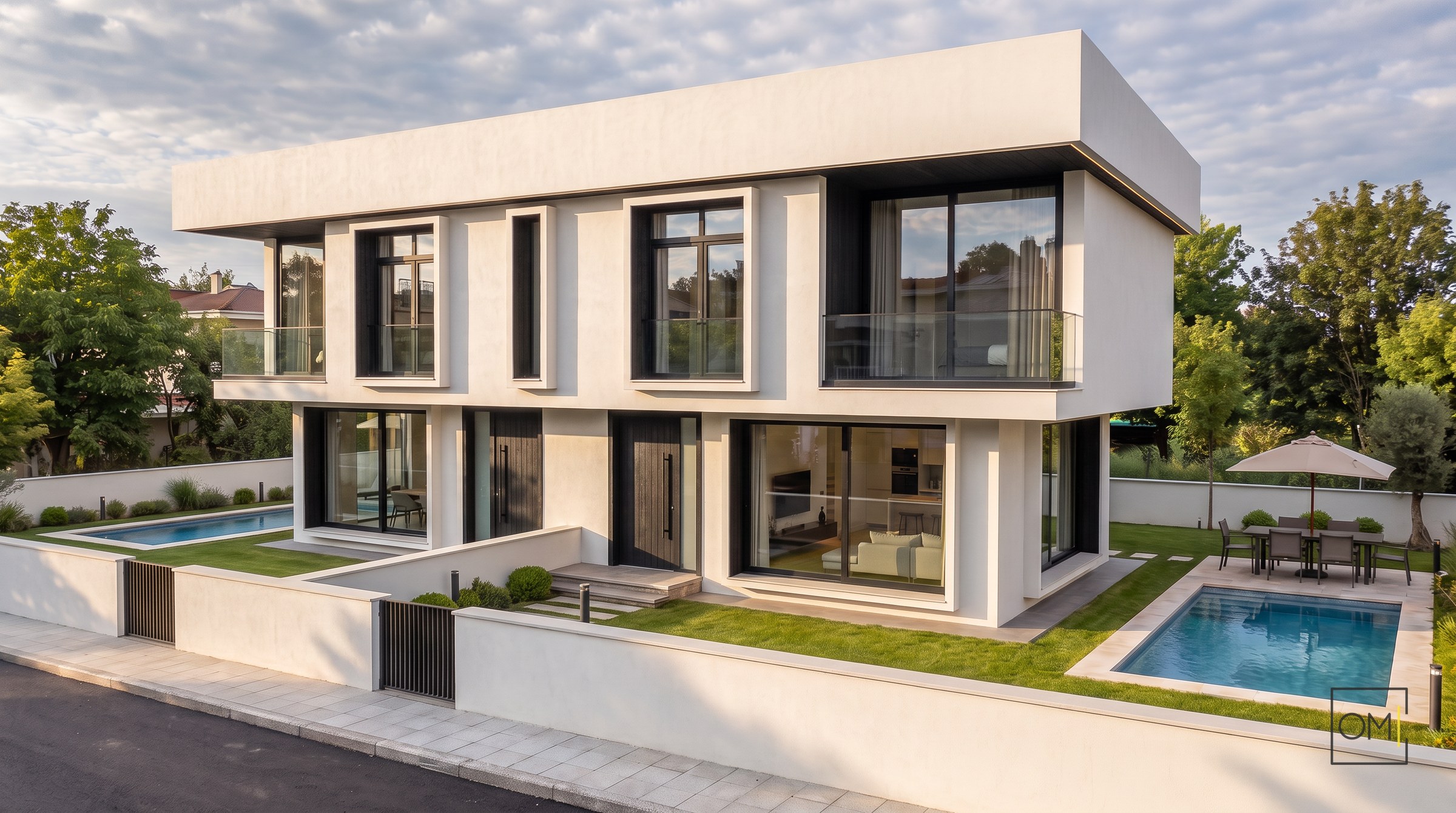 Çakırlar Yalı Villaları — cephe alternatifi 6 · beyaz sıva