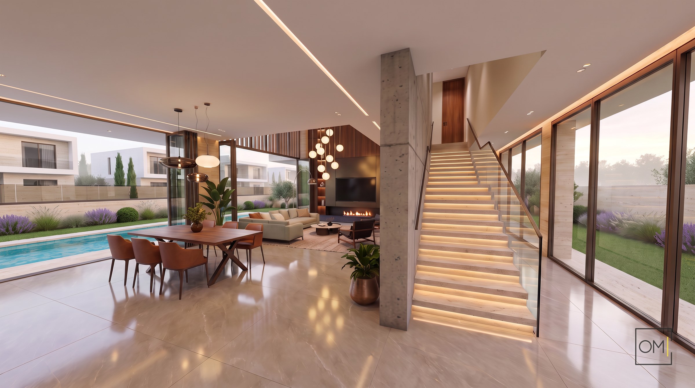 Petek Villa 1 — iç mekan detay