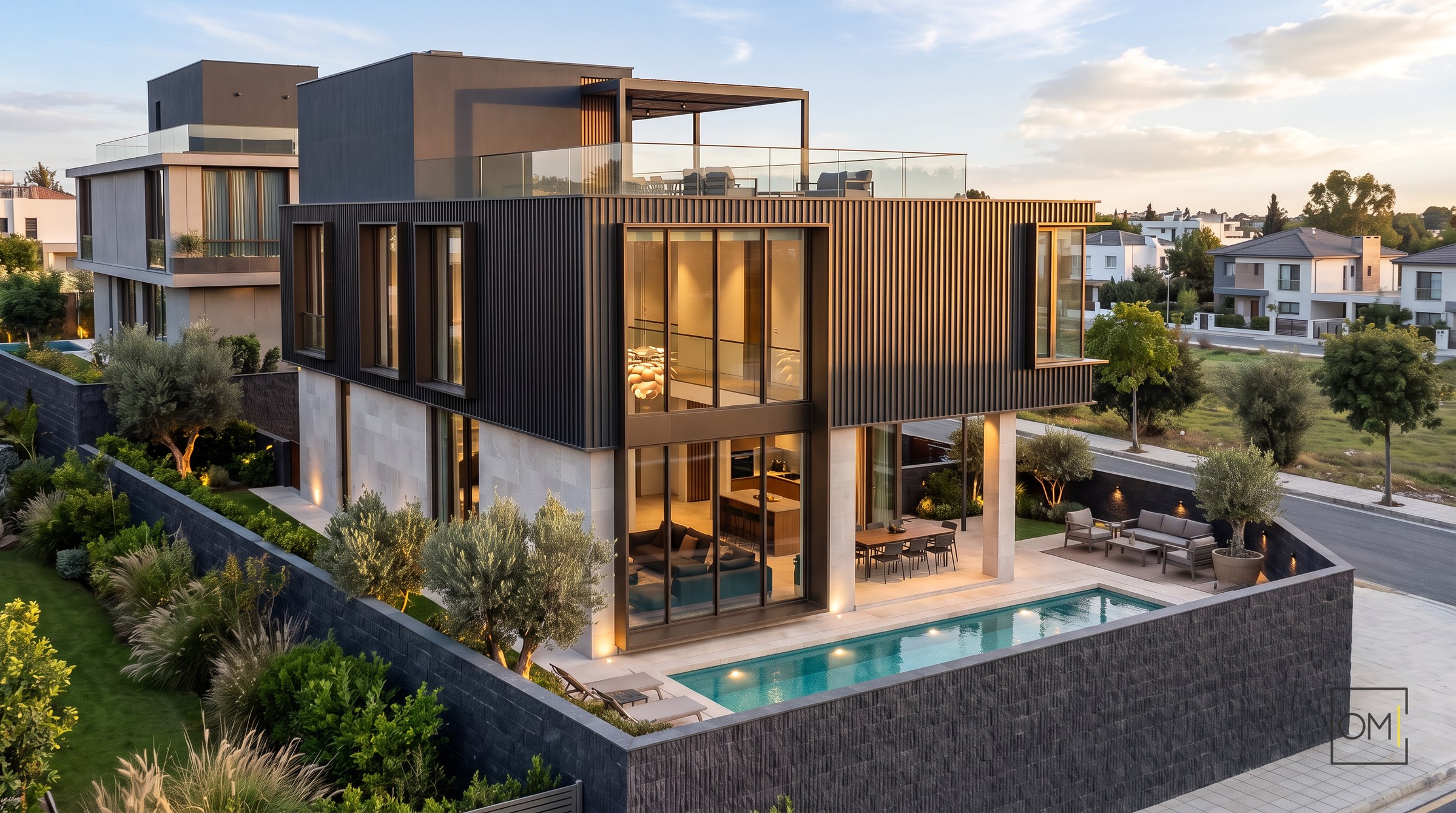 Petek Villa 2 — arka cephe ve bahçe ilişkisi
